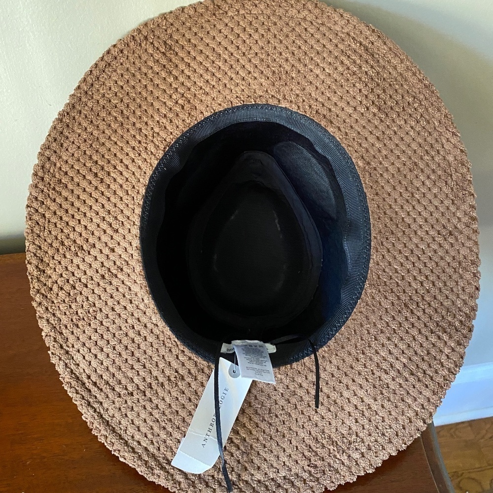 NWT Anthropologie Brown Terry Textured Rancher Hat - Picture 8 of 10